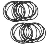 JEWEDECO Lot de 50 Bracelets en Silicone Noirs Hypoallergéniques, Légers Surface Lisse, pour Accessoires DIY et Bracelets Élastiques Personnalisables