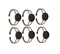 JEWEDECO Lot De 6 Bracelets Ronds En Cuivre De 20 Mm Pour Femme Bijoux Tendance Et Breloques