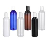 JEWEDECO Lot de 6 Flacons Cosmétiques Vides de 250Ml Bouchon-Poussoir, Réutilisables et Portables, pour Voyage et Produits de Toilette en Couleurs Mixtes Couleur Aléatoire