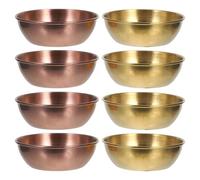 JEWEDECO Lot de 8 Coupelles Rondes en Acier Inoxydable pour Sauces à Tremper, Réutilisables et Polyvalentes, pour Préparation de Repas et Présentation Élégante
