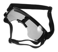 JEWEDECO Lunettes de Soleil et Crochets D’Oreille Réglables pour Chien avec Protection UV en Eva Noir pour Activités Extérieures et Conduite
