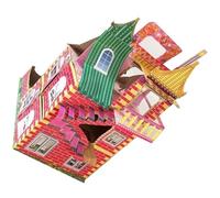 JEWEDECO Maison de Papier à Brûler Sacrifice Ghost Paper Villa en Papier pour Festival des Ancêtres Qingming, Modèle Réaliste Accessoires pour Jeux de Rôle