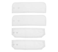 JEWEDECO Manchettes Détachables Accessoires Professionnels Simples et Élégants en Tissu avec Bouton Blanches Paquet de 2 Paires pour Poignets de Chemisier en Milieu Professionnel
