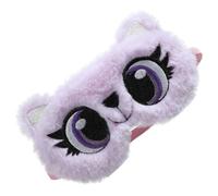 JEWEDECO Masque de Sommeil en Peluche Pourpre Lavable et Mignon, Améliore la Qualité du Sommeil, pour Sieste ou Vol, Style Cartoon Adorable pour Adultes et Filles