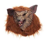 JEWEDECO Masque Loup Halloween Réaliste Vinyle avec Sangle Confortable et Facile à Nettoyer pour Fête Cosplay et Bal Masqué Adulte