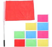 JEWEDECO Mât de Drapeau en Acier Inoxydable Couleur Aléatoire Drapeau en Polyester Résistant Télescopique Portable pour Groupes de Touristes et Guidage Extérieur