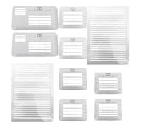 JEWEDECO Modèle de Règle D'enveloppe en Plastique Blanc, Guide de Ligne D'espacement Précis pour Journaling et Invitations, Gabarit Polyvalent pour Écriture Soignée