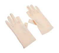 JEWEDECO Moufles de Protection UV pour Manucure Femme en Tissu Khaki, Haute Élasticité et Absorption de Sueur, pour Activités en Extérieur