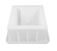 JEWEDECO Moule en Plastique Blanc pour Mur de Fond Creux, Brique Décorative Texture Lisse, Dimensions 25,5x25,5x11 Cm, pour Rénovation Maison et Balcon