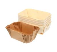 JEWEDECO Moules Bois de Peuplier 6 Pièces Rectangulaires sans Fond, Faciles à Nettoyer, Cuisson Quotidienne Dîners en Famille