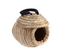 JEWEDECO Nid D'oiseau Offrant Un Environnement Chaud et Sûr Tissé la Main en Paille Naturelle Forme Nid ou Caverne Confortable pour Petits Animaux et Perruches