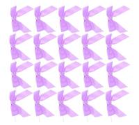 JEWEDECO Nœud pour Verre à Vin 30 Pièces en Polyester et Fil de Fer | Design Nœud Créatif, Couleur Pourpre, Usage Polyvalent et Longue Durée, pour Réunions Familiales et Soirées Entre Amies