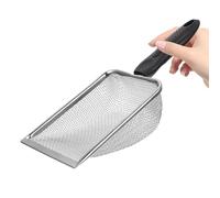 JEWEDECO Pelle à Sable en Acier Inoxydable pour Terrarium, Outil de Nettoyage pour Reptiles, Tamis Filtrant pour Lézards, Serpents et Tortues, Accessoire Solide pour Entretien du Bac