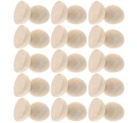 JEWEDECO Perles Artisanales Demi-Boules en Bois Naturel 30 MM, Lot de 100 Pièces pour Bijoux Faits Main et Ornements Décoratifs, pour Activités Manuelles