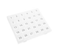 JEWEDECO Pilulier de Voyage 30 Jours Organisateur de 3X3Cm Boîte de Rangement Portable 30 Compartiments Étui Étanche pour Pratique pour Voyage et Usage