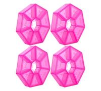 JEWEDECO Pilulier Portable en Plastique à 7 Compartiments pour Remède, 4 Pièces, Design Unique à Sept Côtés, pour Bureau et Poche