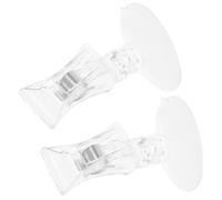 JEWEDECO Pince à Ventouse pour Algues 2pcs en Plastique, Outil d'alimentation pour Aquarium, Fixation Sécurisée sous-Marine, pour Aquarium et Poisson