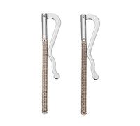 JEWEDECO Pinces à Ressort en Métal Argenté 85 MM, Lot de 2 Porte-Cartes et Porte-Billets, Compact, Usage Professionnel et Personnel, Unisexe, Rangement Chèques et Espèces