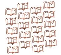 JEWEDECO Pinces Pour Marque-pages En Acier Inoxydable Forme Livre 20 Pièces Rose Doré Pour Dossiers Bureau Organisation Notes Et Mémos