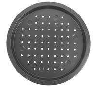 JEWEDECO Plaque à Pizza Perforée Antiadhésive et Multi-usage en Acier Carbone Noir pour Pizza et Pâtisseries, pour Cafés et Restaurants Occidentaux