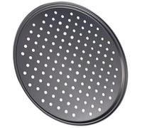 JEWEDECO Plaque à Pizza Perforée en Acier Carbone Noir, Cuisson Rapide et Uniforme, Facile à Nettoyer, pour Usage Cuisine ou Restaurant