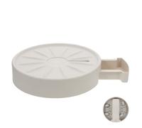 JEWEDECO Plateau à roulettes pour Pot de Fleurs Rond Beige PP 1 Pièce | Tiroir Intégré et Trous de Drainage, Bac Inférieur de Collecte D’eau, Usage Intérieur