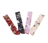 JEWEDECO Pochette Lot de 4 Pièces pour Éventail Pliant Vintage en Tissu de Soie Portable et Facile à Ranger, pour Fêtes D'anniversaire et Usage Quotidien