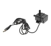 JEWEDECO Pompe à Eau Submersible Mini Dc 5v pour Aquarium et Fontaine, Portable et Étanche en Plastique Noir 4 Turbines, pour Usage Domestique