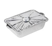 JEWEDECO Pot en Papier D'aluminium Jetable 2500ml Argenté Résistant Haute Température pour Cuisson Four et Stockage Alimentaire Pratique