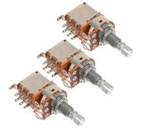 JEWEDECO Potentiomètre de Contrôle de Guitare Coil Splitting B500k Push Pull en Métal Argenté, Lot de 3 Pièces et Design Scientifique, Accessoires Guitare Essentiels Plusieurs styles