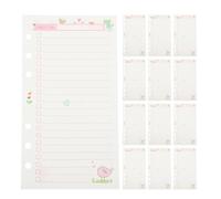JEWEDECO Recharge de Papier Blanc à Six Trous pour Classeur de Planification, Papier à Insérer un Cahier, Résistant et Adapté pour Prise de Notes des Étudiants