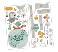 JEWEDECO Sticker Mural Toise Animaux Forêt Colorée en Pvc, Design Créatif et Pratique pour Chambre D'garçon et Filles, Suivi Croissance Facile à Utiliser