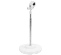 JEWEDECO Support Blanc Pied Stable Sèche-cheveux pour en Plastique et Acier Inoxydable, Utilisation sans Mains et Extensible pour Domicile et Animalerie