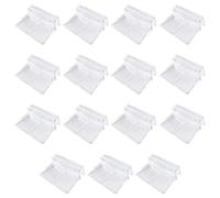 JEWEDECO Support de Couvercle D'aquarium Support pour Verre 7 à 8mm, pour Aquarium et Fish Tank 15 Pièces Clips Haute Transparence pour Couvercle D'aquarium en Acrylique Petits Animaux