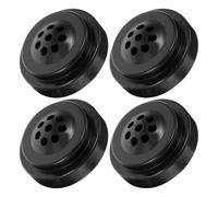 JEWEDECO Support de Drapeau de Bureau Base Large en Plastique Noir à 8 Trous, Lot de 4 Remplacement Facile des Drapeaux pour Réunions D'équipe et Tables de Discussion