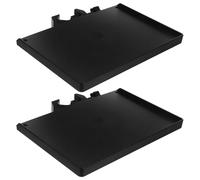 JEWEDECO Support de Microphone Solution Gain de Place pour Tube 25mm à Pince Flexible Plateau en Plastique Noir 2pcs pour Streaming en Direct