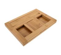 JEWEDECO Support de Musique Accessoire Polyvalent Portable Beige en Bambou pour Partitions et Livres pour Lecture et Installation Musicale sur Bureau