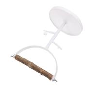 JEWEDECO Support D'entraînement avec Base en Plastique pour Perroquet en Bois Blanc pour Oiseau de Compagnie Formation Bureau