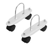 JEWEDECO Support en U Robuste Pièce de Rechange Pratique et Mobile avec roulettes Pivotantes Pied pour Chauffage Extérieur pour Radiateur à Huile Blanc