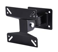 JEWEDECO Support Mural TV en Métal Noir, Fixation Murale Orientable 180 Degrés pour Écran Plat, Support TV Rotatif pour Espace de Divertissement