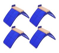 JEWEDECO Support pour Nichoirs pour Pigeons 4pcs en Bois Massif et Plastique Bleu, Perchoir Solide pour Oiseaux Domestiques, Accessoire pour Cage D'oiseau
