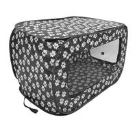 JEWEDECO Tente Portable pour Animaux de Compagnie en Tissu Oxford Noir, Multi-Fonctionnelle, pour Chien et Chat en Extérieur, Confortable et Facile à Transporter