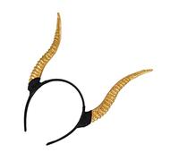 JEWEDECO -tête Avec Cornes De Mouton Dorées Pour Halloween Accessoire De Cosplay Parfait Pour Fêtes Photos