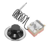 JEWEDECO Thermostat 16a 30-75°c Réglable Électrique Bouton Mécanique de Contrôle en Plastique et Métal pour Friteuse et Appareil de Cuisson Polyvalent