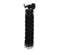 JEWEDECO Trépied Smartphone en Acier Inoxydable Portable Télécommande sans Fil, Stabilisateur pour Téléphone et Caméra, pour Randonnée et Réunions