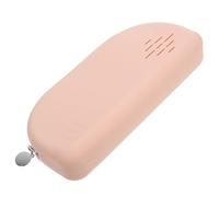 JEWEDECO Trousse à Pinceaux de Maquillage Compacte et Sûre en Silicone Pochette Rose Fermeture Éclair pour Voyage et Escapades de Weekend