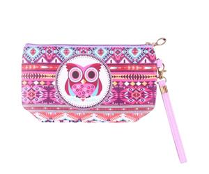 JEWEDECO Trousse de Maquillage de Voyage Imprimé Hibou, Étanche et Multifonctionnelle en PU, Pochette Cosmétique Pratique pour Voyage et Camping