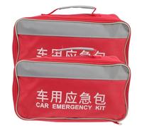 JEWEDECO Trousse de Secours Voiture Portable 2pcs Grosse Capacité en Tissu Léger Facile à Transporter pour Camping et Voyage