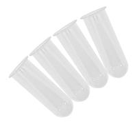 JEWEDECO Tubes à Essai Espace- et Résistant en Verre Transparent Ensemble de 4 Vase Décoratif pour Plantes Hydroponiques pour Salon ou Jardin