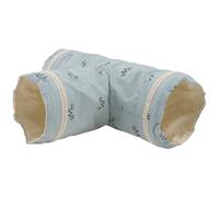 JEWEDECO Tunnel de Jeu Design Délicat Bleu pour Petits Animaux en Polyester et Coton, Sûr pour Jouer et Stimule L'exploration du Hamster pour L